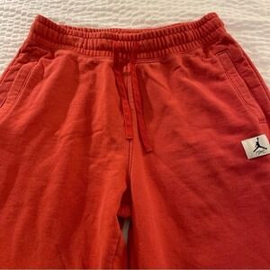 Jordan Loose Fit Red Jogger Sweatpants Elastic Drawstring Waist Sz M